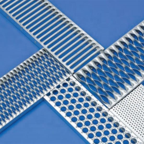 Aluminum 5052 H32 Grip Strut Grating Perforated 2.5mm Thickness