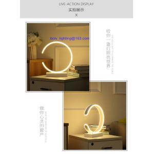 LED Lighting C Table Lamp Warm Light Aliminum Acrylic Three Color