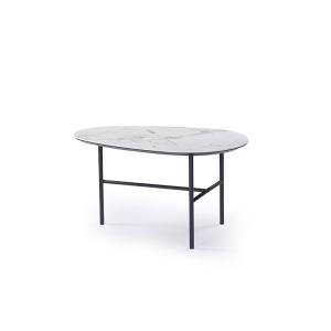 Modern Edge Side Marble Ceramic Coffee Table 430mm Height Scratch Resistant