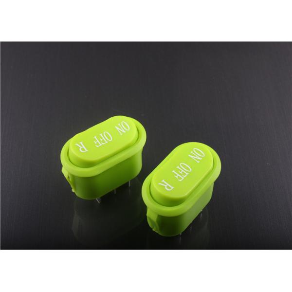 Quality Custom Green On Off On Rocker Switch Illuminated 10A 250VAC / 15A 125VAC wholesale