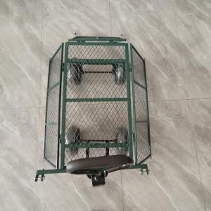 Foldable Detachable Garden Mesh Cart , Metal Spokes, Four Rubber Inflatable