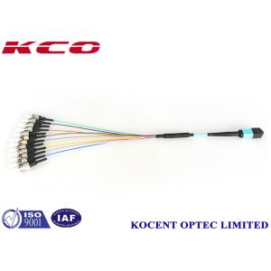 OM4 OM3 12 Cores MPO To 12 ST Patch Cable 50/125 10G 40G 100G Patch Cord FTTA