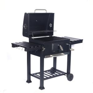 Easily Assembled Charcoal BBQ Grill with Side Table and 27.5*42.5cm*2pcs Cooking