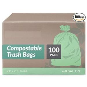 100% Biodegradable Compostable Plastic Garbage Bags, 100% Biodegradable Black