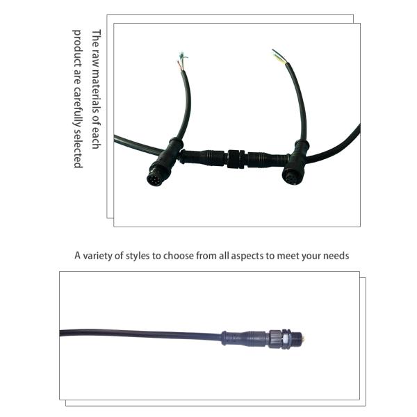 Custom Electronic Ip68 M12 Male And Female Waterproof Plug Aviation Socket LED Outdoor Quick Connector