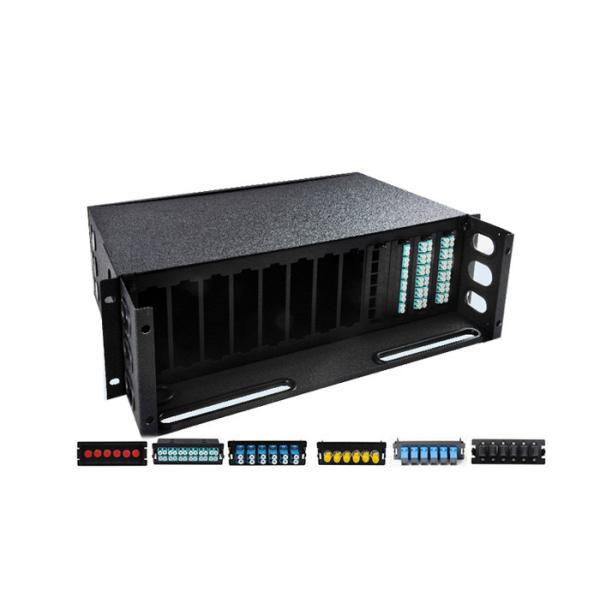 19 Inch Rack Mount Fiber Optic Patch Panel with Drawer Structure for FTTH FTTB FTTX Network