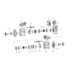 Genuine Excavator Hydraulic Pumps K3V63DTP-0E01/0E02 for SK135SR YX10V00003F1