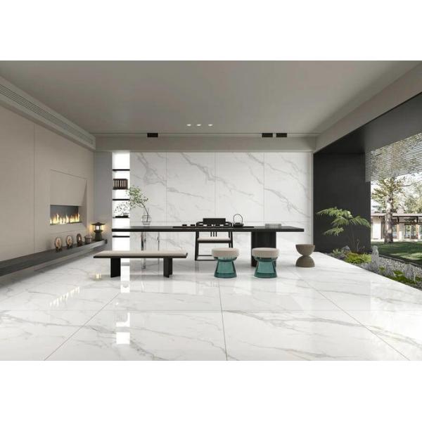 Carrara Polished Glazed Porcelain Tile 1200x1800x9mm Indoor Floor Wall