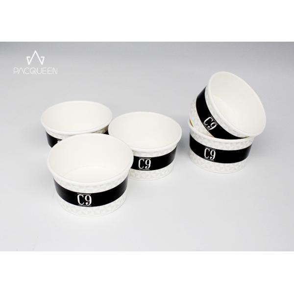 Quality Logo Printing Disposable Ice Cream Cups Double PE Lined Moisture Proof wholesale