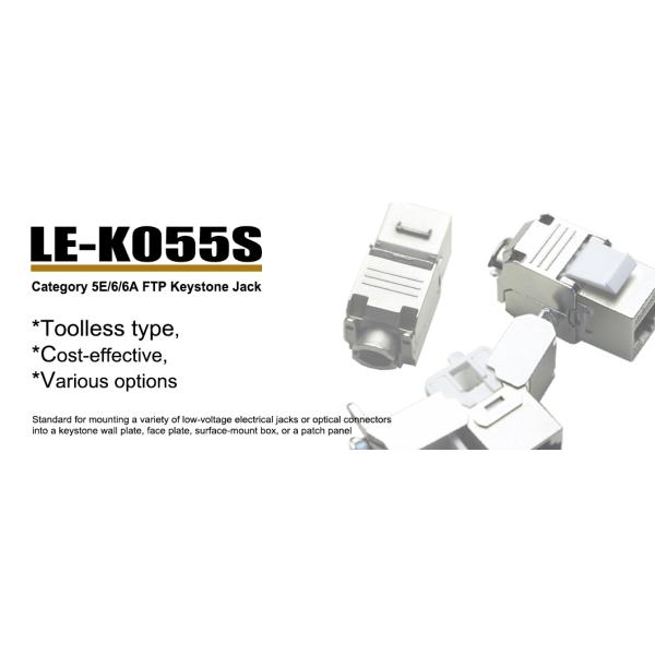 Le-K055s Ftp Waterproof Keystone Jack Cat6 Cat6a