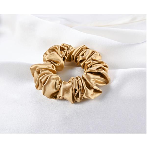 100% Pure Mulberry Silk Pink Oversized Scrunchies Silk Hair Ties Elastics Ponytail Holder