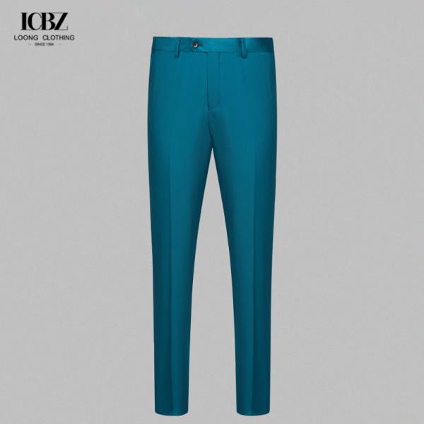 Customized Color Dark Green Business Pants Straight Regular Fit for Men Plus Size OEM