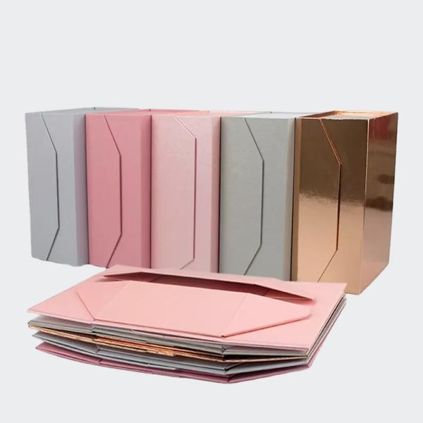 Custom Logo Wedding Dress Rigid Magnetic Folding Cardboard Packaging Paper Gift Box With Ribbon Closure