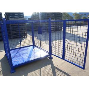 Full Security Metal Stillage Pallets Cage With Detachable Gates 2000Kg Load
