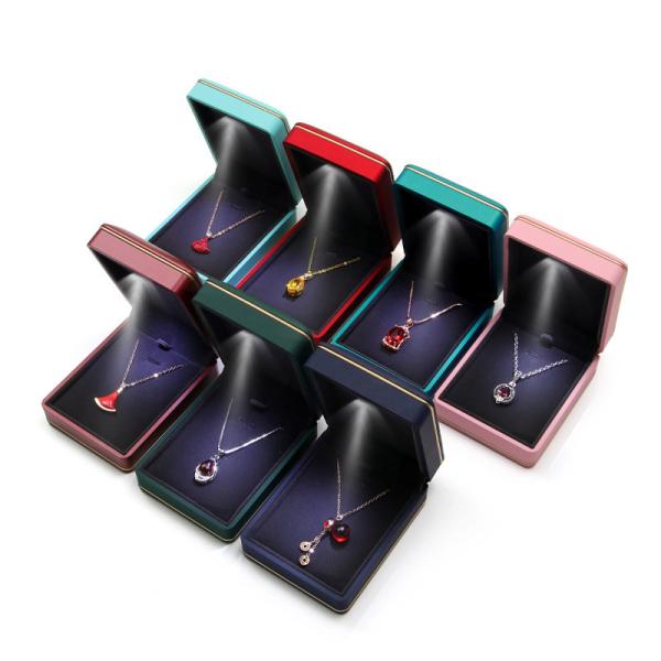 Quality Jewelry Package with Light Hanhong Custom Logo Silk Screen Print Luxury LED Storage Box wholesale