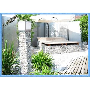 5mm Wire Gauge Welded Gabion Baskets Silver Galfan For Architectural Cladding