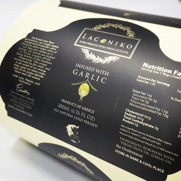 Quality Oil Proof BOPP Food Adhesive Labels Flexo Printing Food Packaging Labels wholesale