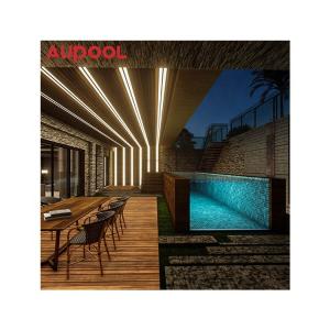 Customized Clear Acrylic Wall Sheet Prefab Pool with Filter Tank and Brown Desig