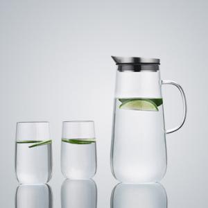 30oz Direct Drinking Tea Glass Water Pitcher With Handle lid And Filter