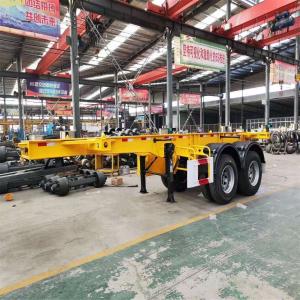 12 Tire Number Skeleton Flatbed Container Chassis Semi Trailer for Discount