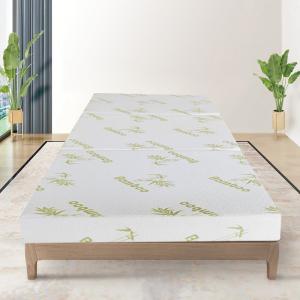 Tri Fold Design Charcoal Foam Mattress With Bamboo Fiber Fabric