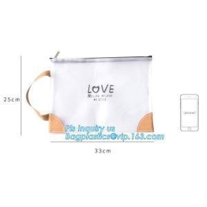Clear vinyl Drawstring Bag, plastic custom printed pencil case, silicone DIY