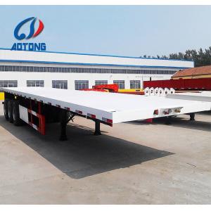 20ft 40ft 45ft Flatbed Truck Trailer with Fuwa Bpw Optional Axle and 2" 50mm
