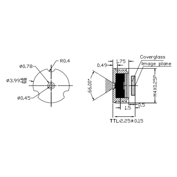 Quality 1/9"  1.5mm low distortion lens ,S mount lens2% ,CCL1901532 lens ,TTL 2.25mm, very compact design lens wholesale