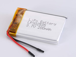 Quality LP302535 3.7V 200MAH High Rate Type LiPo Pack with 3.7V Voltage Discharging Temperature -20°C To 60°C wholesale