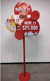 Various Sizes Floor Standing Poster Display Heavy Duty Pedestal Sign Holders