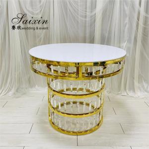 Unique gold sweetmeats acrylic stand cake table for wedding event party