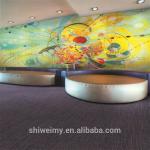 Multi level loop striped pattern Nylon6 carpet tile for office