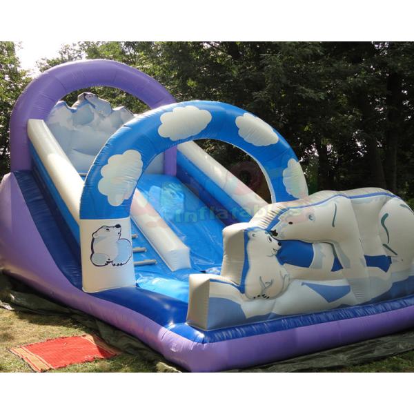 Quality Polar Bear Inflatable Bouncy Castle With Slide Fully Digital Printing wholesale
