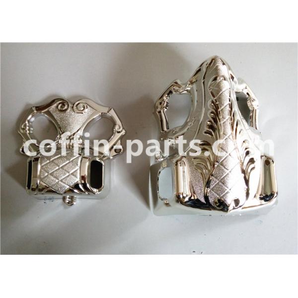 Silver Color PP Material Funeral Coffin Furniture Casket Corner with metal tubes