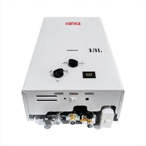 13L Flue Gas Water Heater with Elegant Black Display and Knob for Modern Homes
