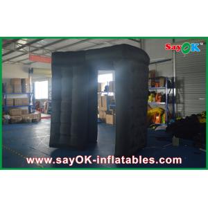 Cheap Inflatable Photo Booth Hire Black Oxford Cloth Square Inflatable Advertising With 2 Opposite Doors for sale