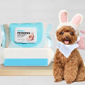 Pet Grooming Tools 100pcs Hypoallergenic Pet Wet Tissue Tear Cleaning For Dog