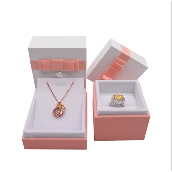Multifunctional Custom Luxury Jewelry Boxes Environmentally Friendly For Rings