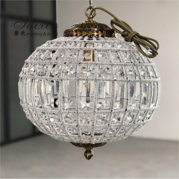 Round Crystal Ball Chandelier Lighting Fixture Lamp Chandeliers Ceiling 60cm