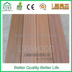 Removable Wood Plastic Composite Flooring Covering with Anti-UV and Brushing