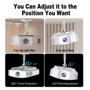 Aluminum Alloy Projector Mounting Brackets Touch Control Adjustable Height