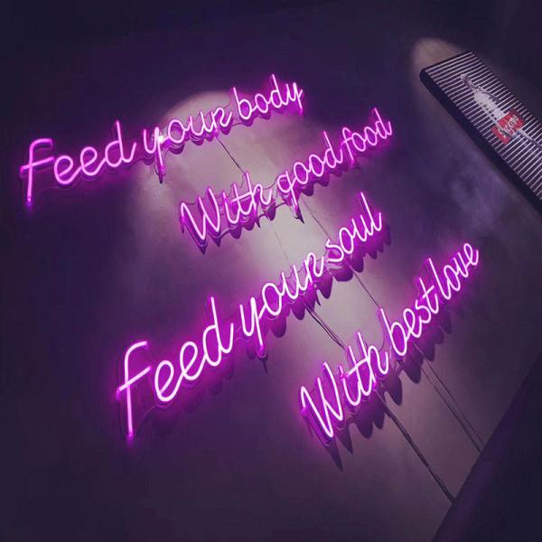 Hot Selling Waterproof Open Neon Sign Gas Bar Pink Acrylic Led Neon Light