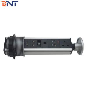 aluminum brushed pop up kitchen power socket with power with usb charger