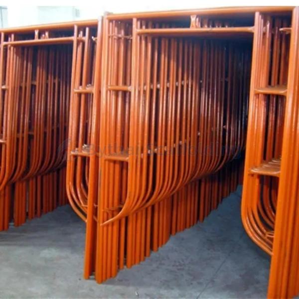 Construction Platform Modular Scaffolding Access Painted Walk Thru Frame