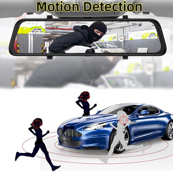 Quality Rear View Mirror 2K Dash Camera Night Vision DVR 12 Inch FHD 1440P wholesale