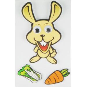Cheap DIY Removable 90s Cartoon Stickers , Funny Cute Rabbit Wall Stickers for sale