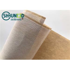 Eco Friendly Fusible Non Woven Interlining Fabric With Yellow Adhesive Release