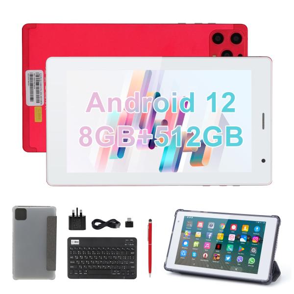 Quality C idea 7 Inch Android Smart Tablets 8+512GB Quad Core WiFi Tablet HD Touch Screen CM513(Red) wholesale