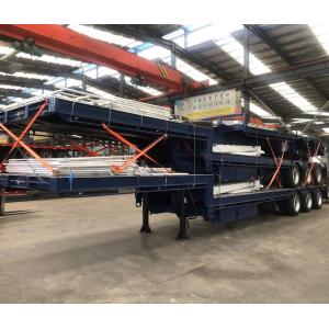 Van Type Hydraulic Steering 3 Axle Low Bed Trailer For Oversized Cargo Transport