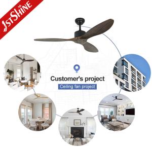 52" Solid Wood Decorative Ceiling Fan Remote Control/Wall Control/APP/WIFI
